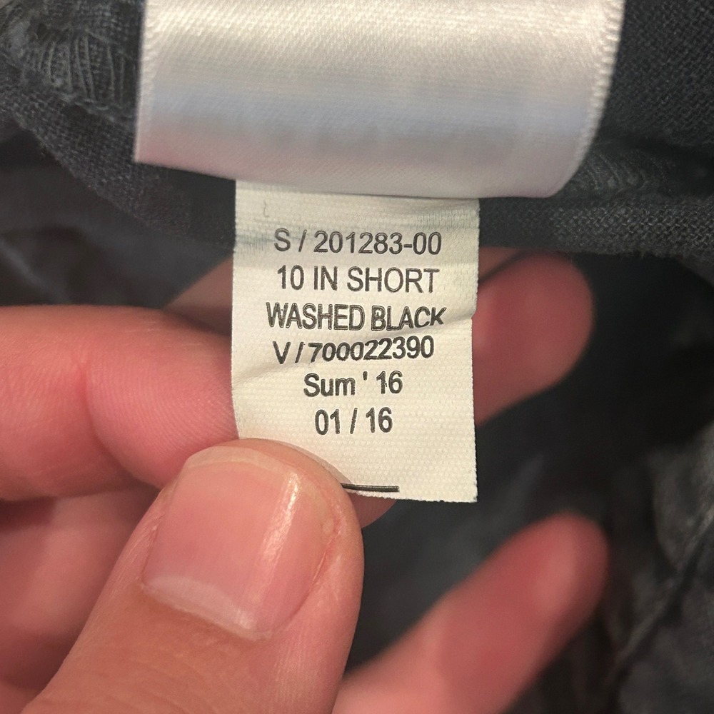 Gap Short Mens 32x10 Washed Black Linen Cotton Chino Lightweight 201283-00 - Picture 3 of 8